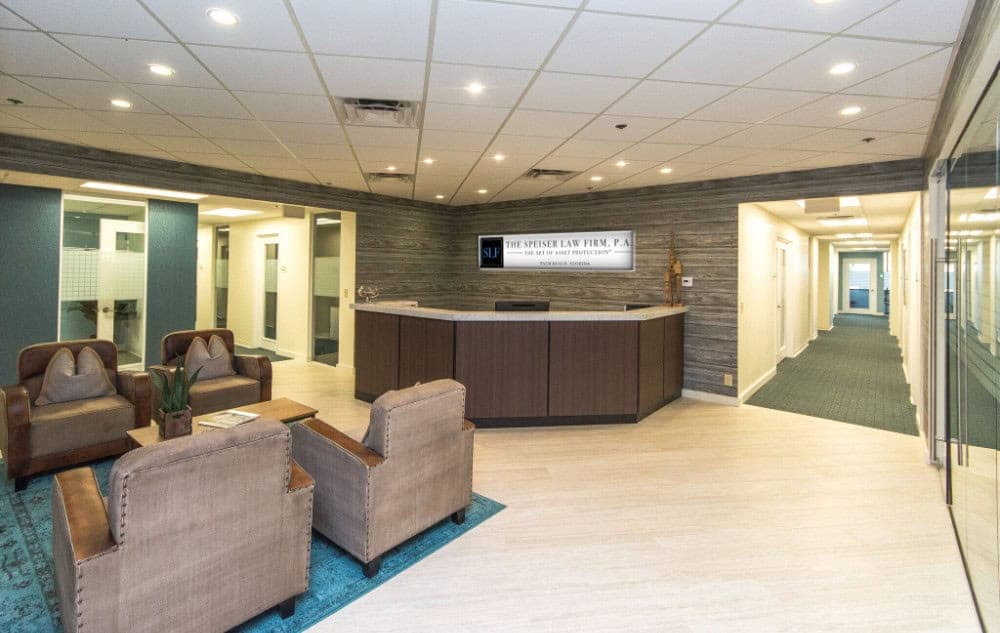 The reception desk at our West Palm Beach office
